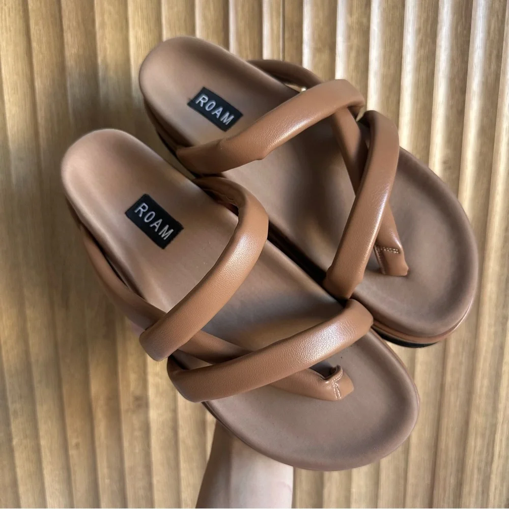 ROAM Asymmetrical Stack Platform Strappy Sandals - Picture 3 of 8